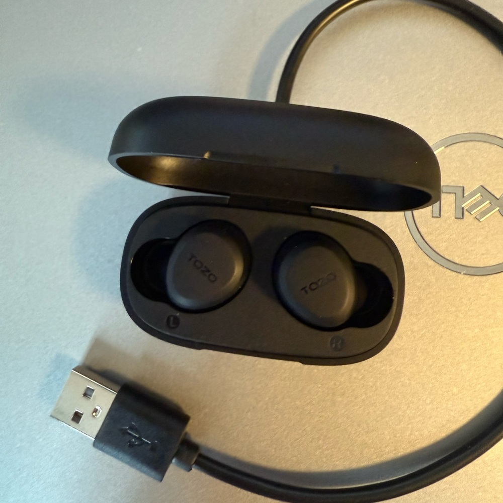 Black Earbud Headphones